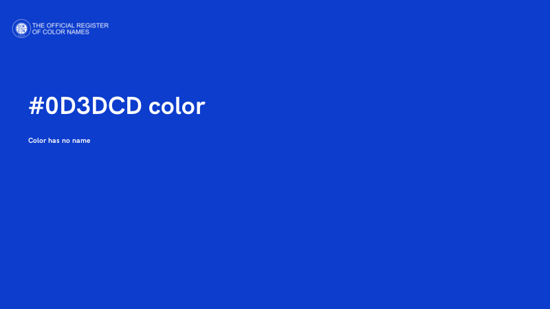 #0D3DCD color image