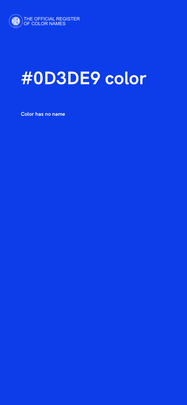 #0D3DE9 color image
