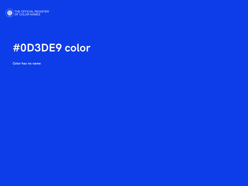 #0D3DE9 color image
