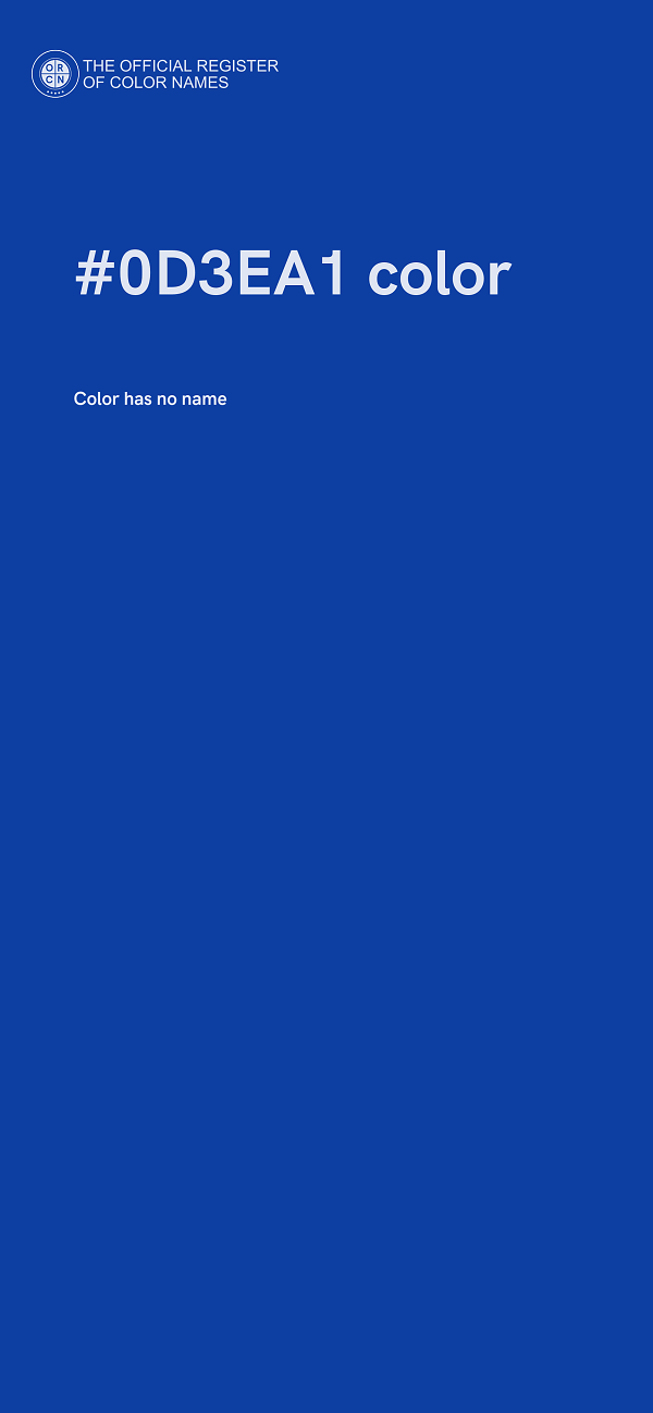 #0D3EA1 color image