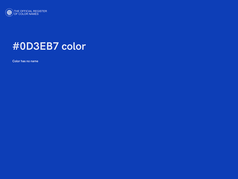#0D3EB7 color image