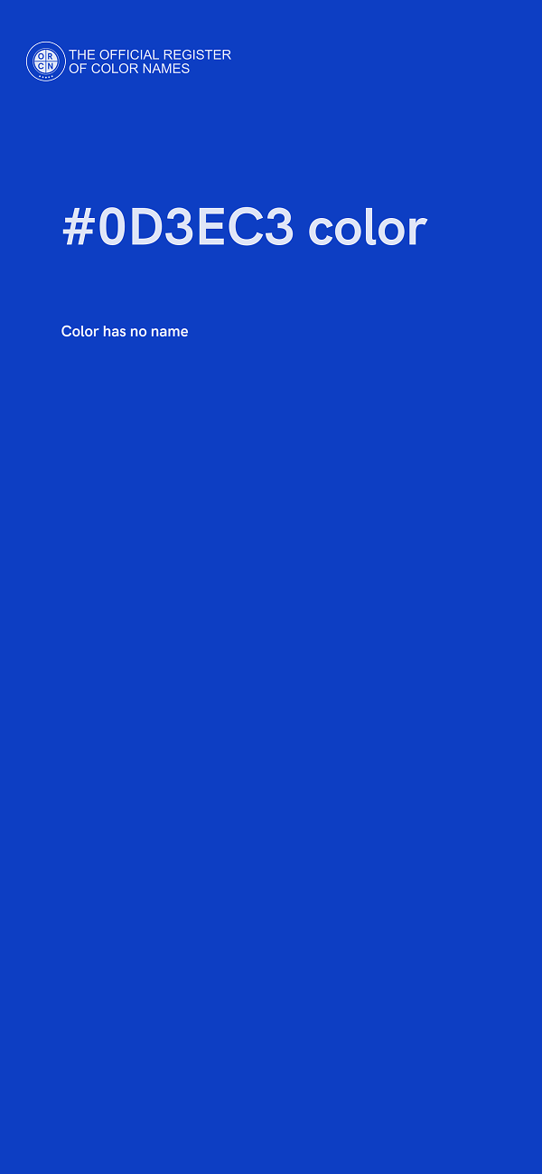 #0D3EC3 color image