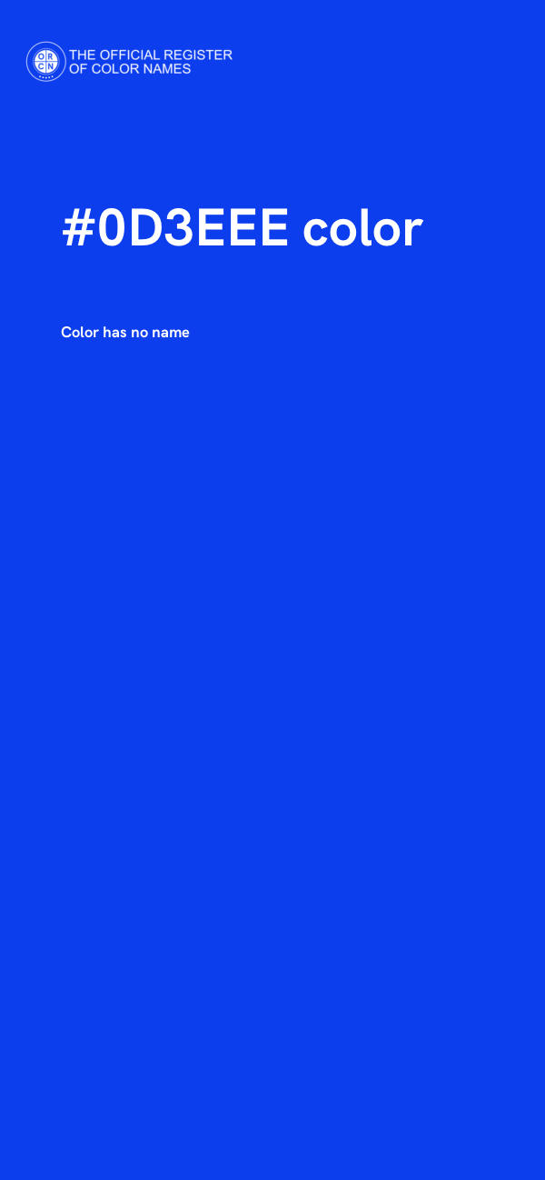 #0D3EEE color image
