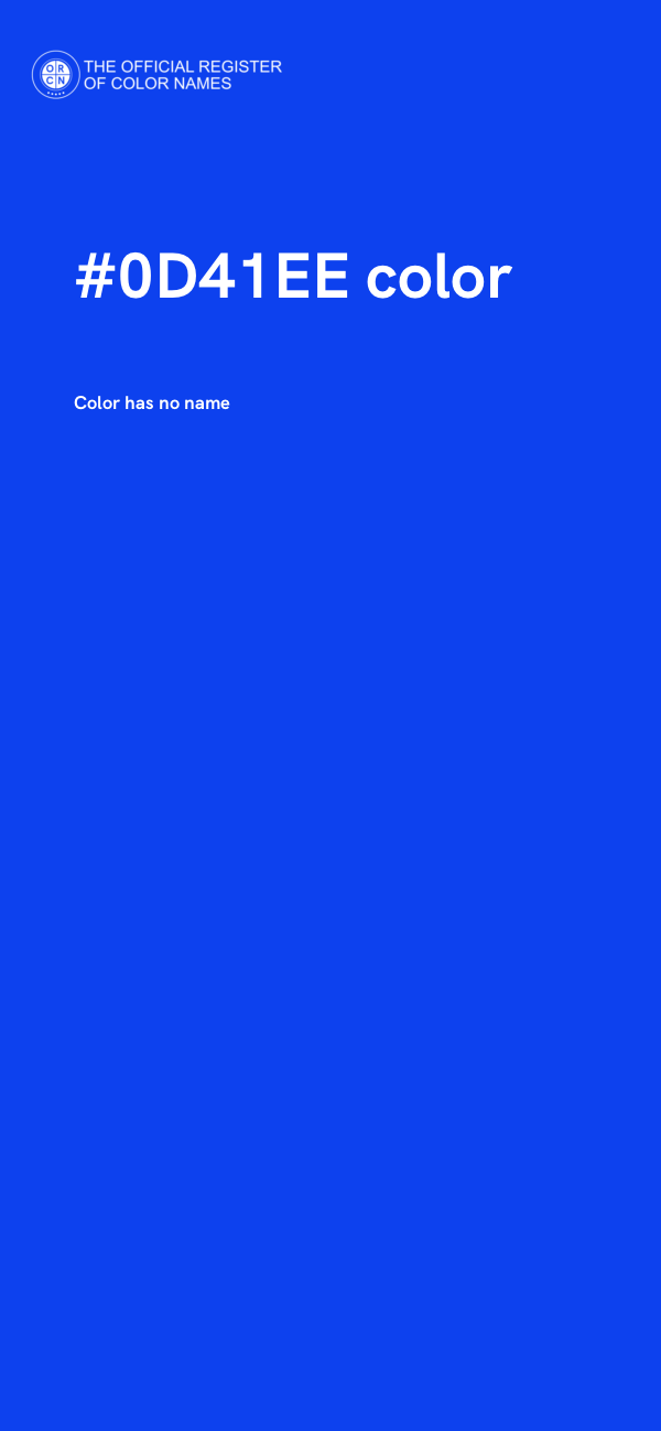 #0D41EE color image