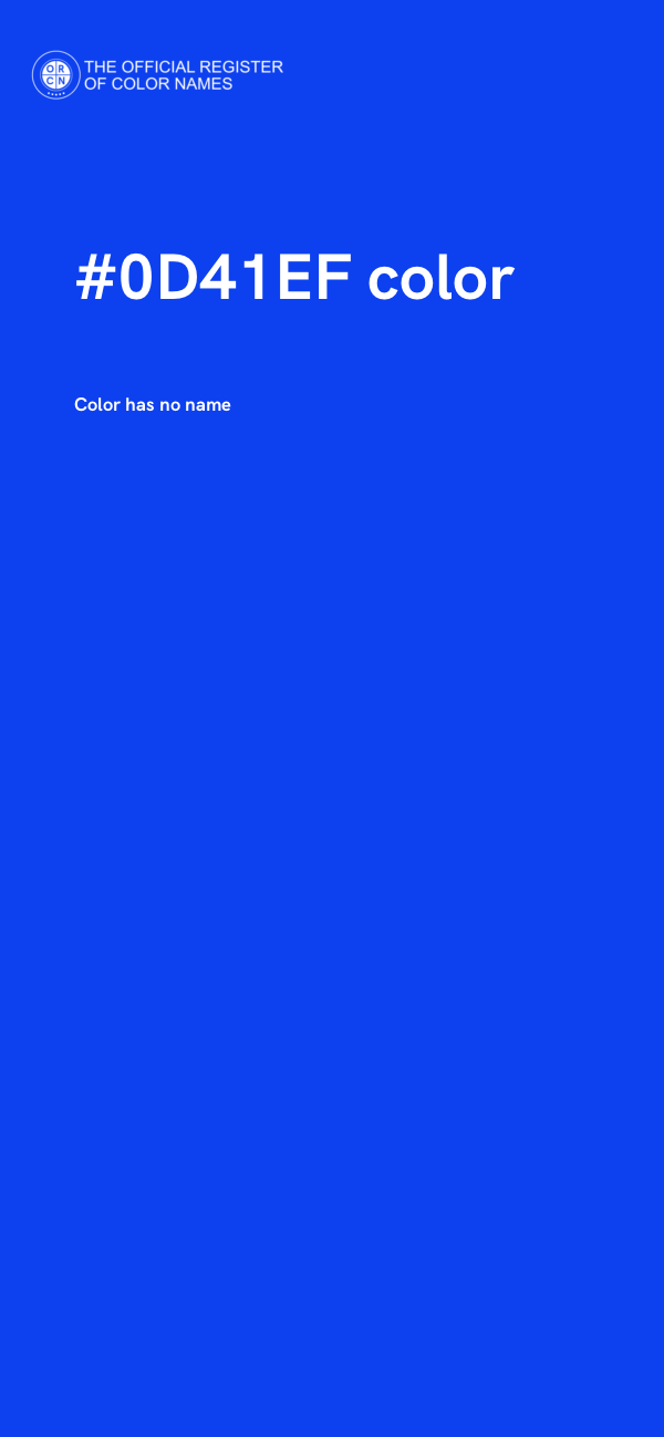 #0D41EF color image