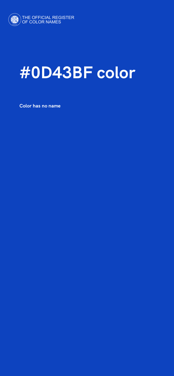 #0D43BF color image