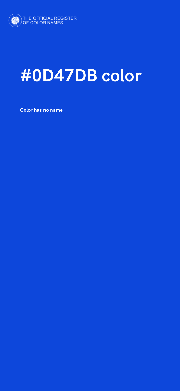 #0D47DB color image