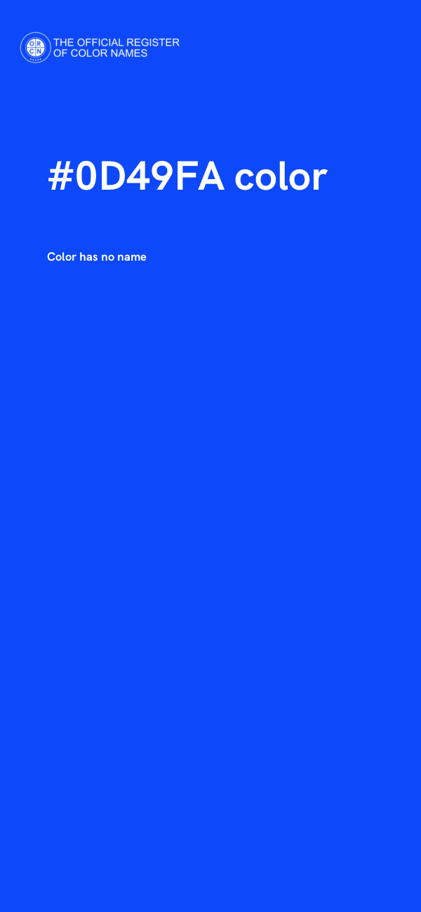 #0D49FA color image