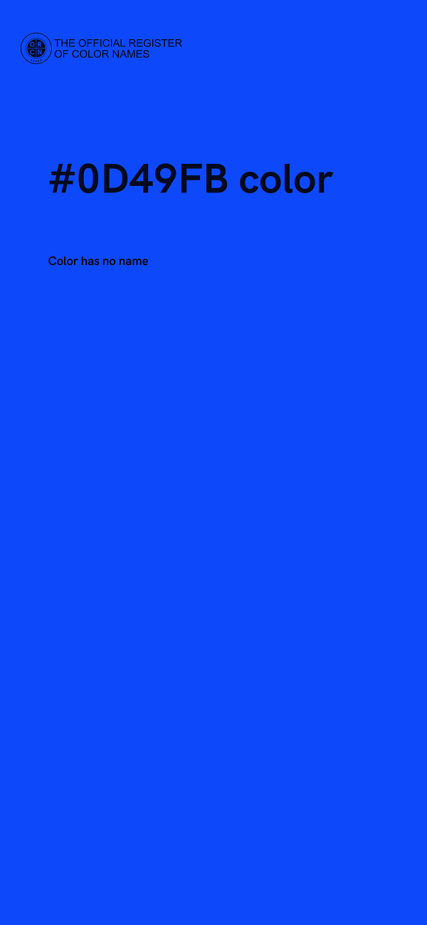 #0D49FB color image