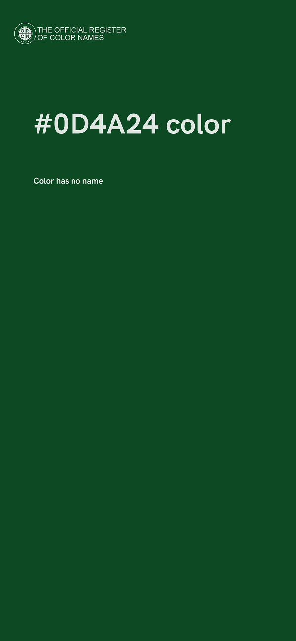#0D4A24 color image