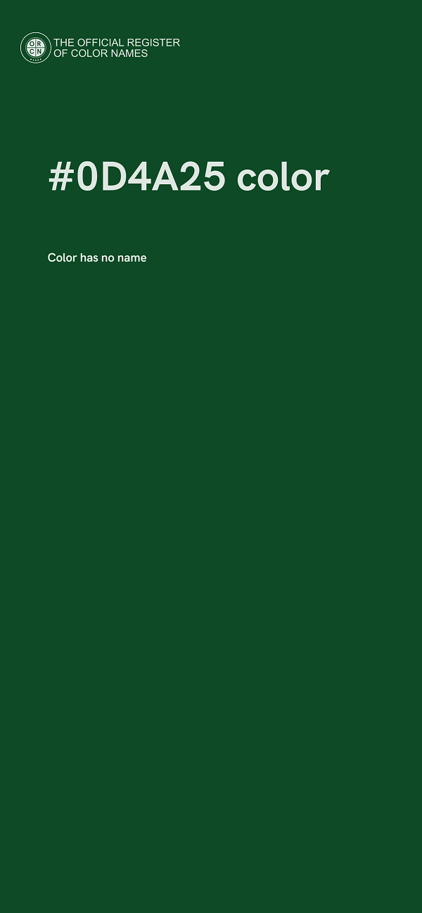 #0D4A25 color image