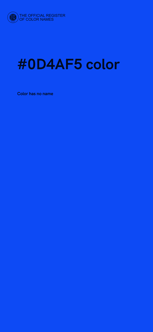 #0D4AF5 color image