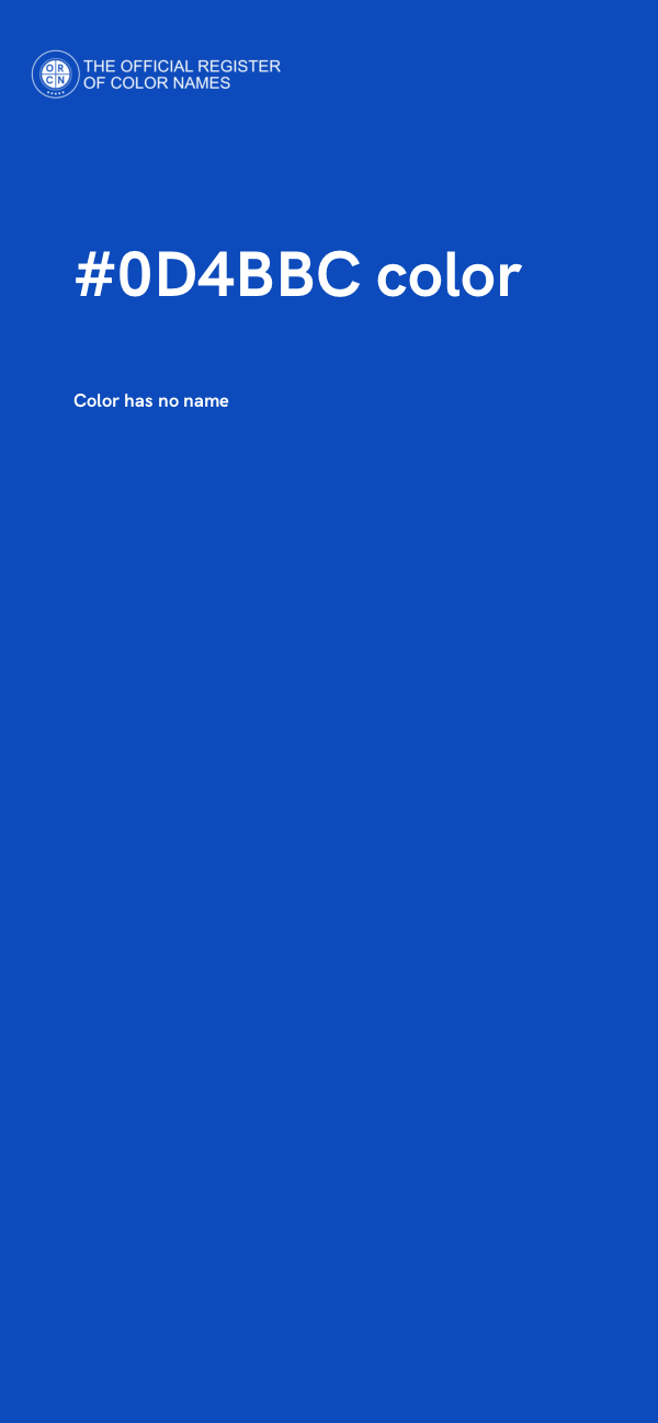 #0D4BBC color image