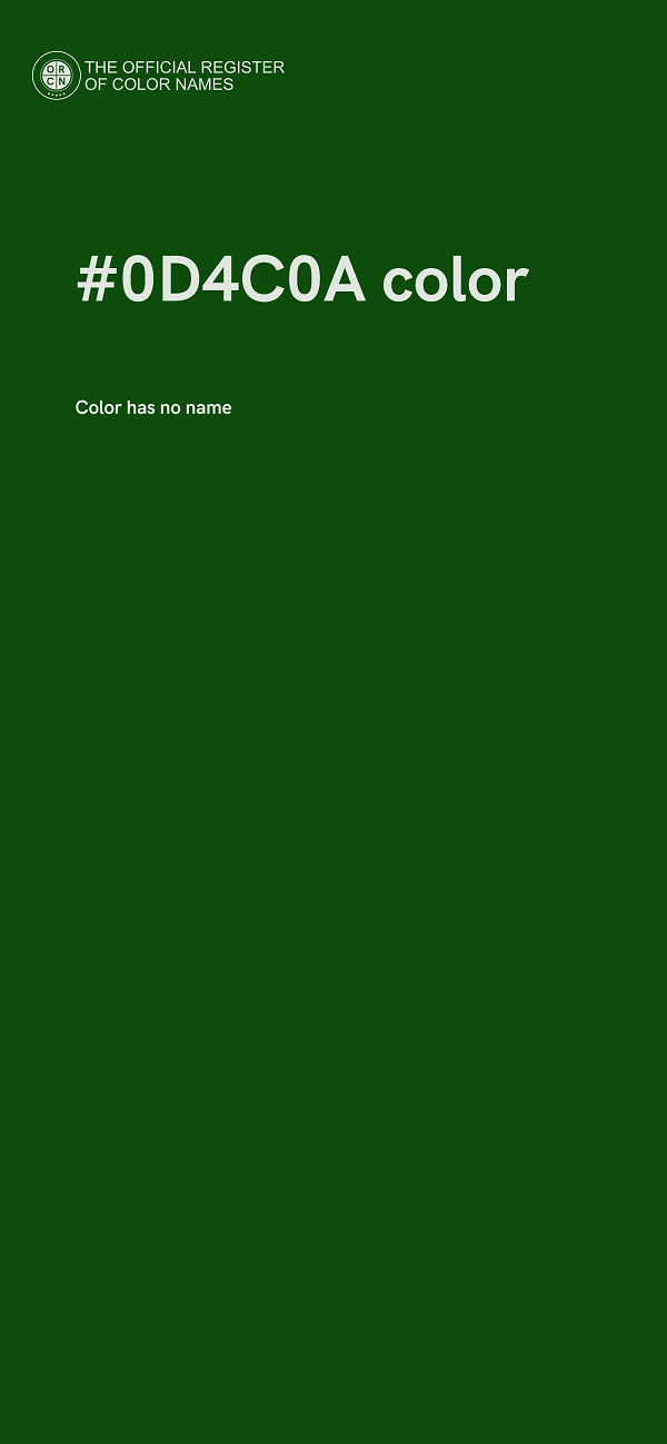 #0D4C0A color image