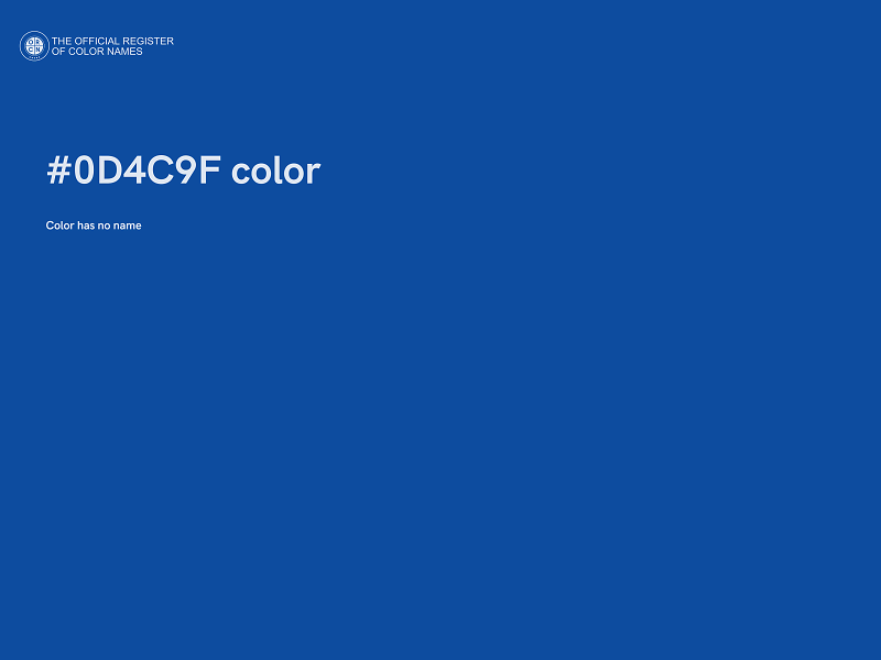 #0D4C9F color image