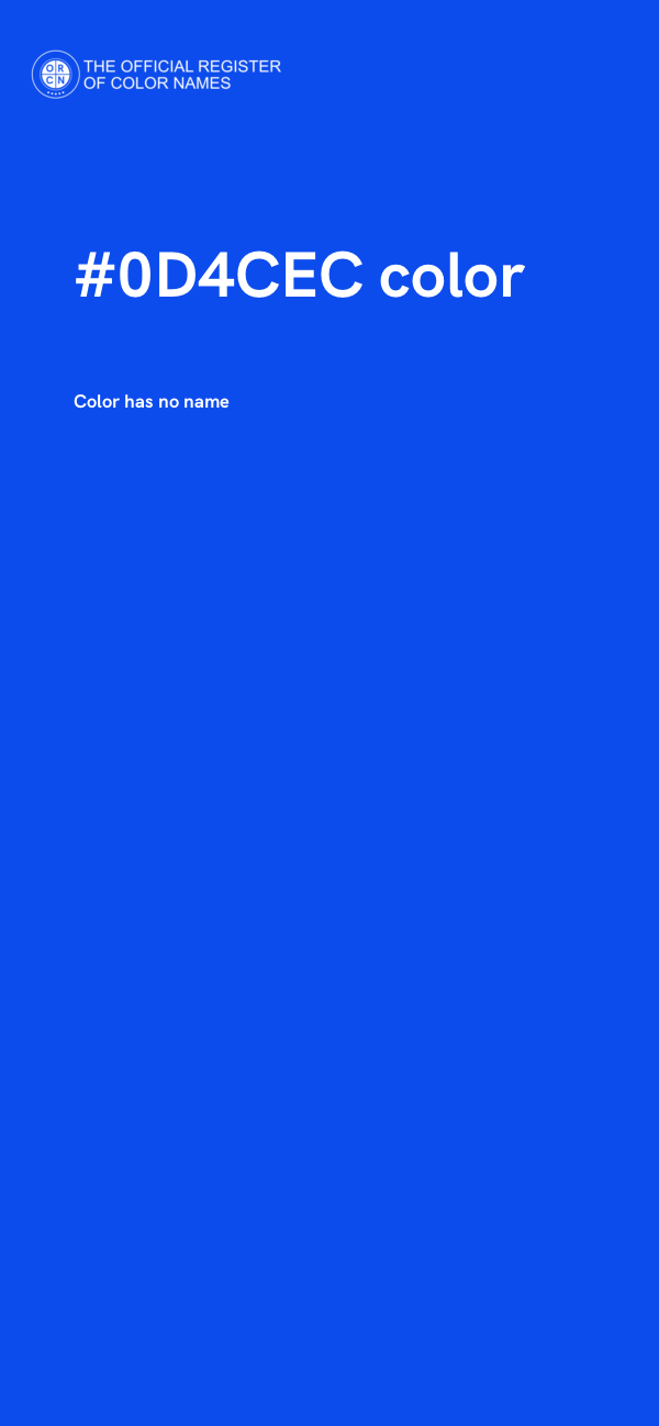 #0D4CEC color image