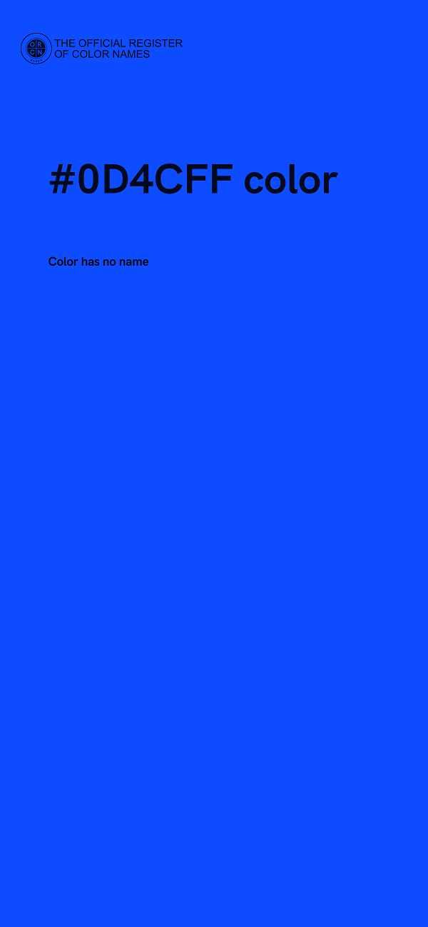 #0D4CFF color image