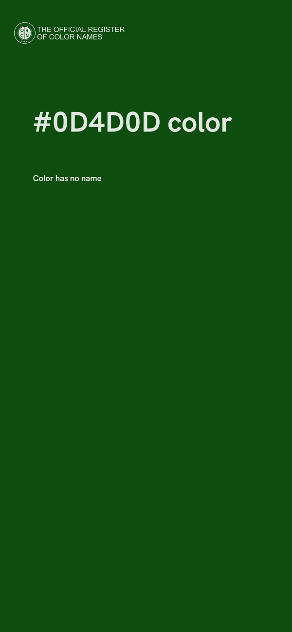 #0D4D0D color image