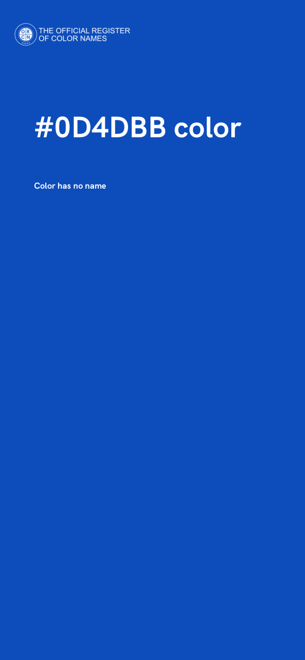 #0D4DBB color image