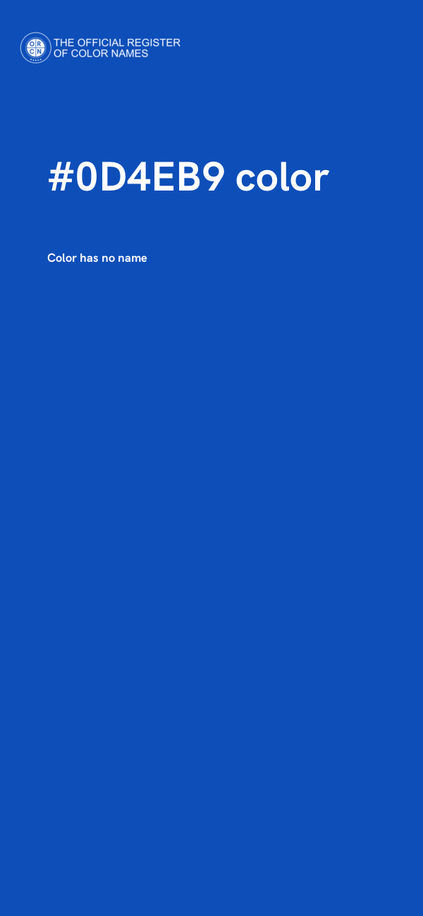 #0D4EB9 color image