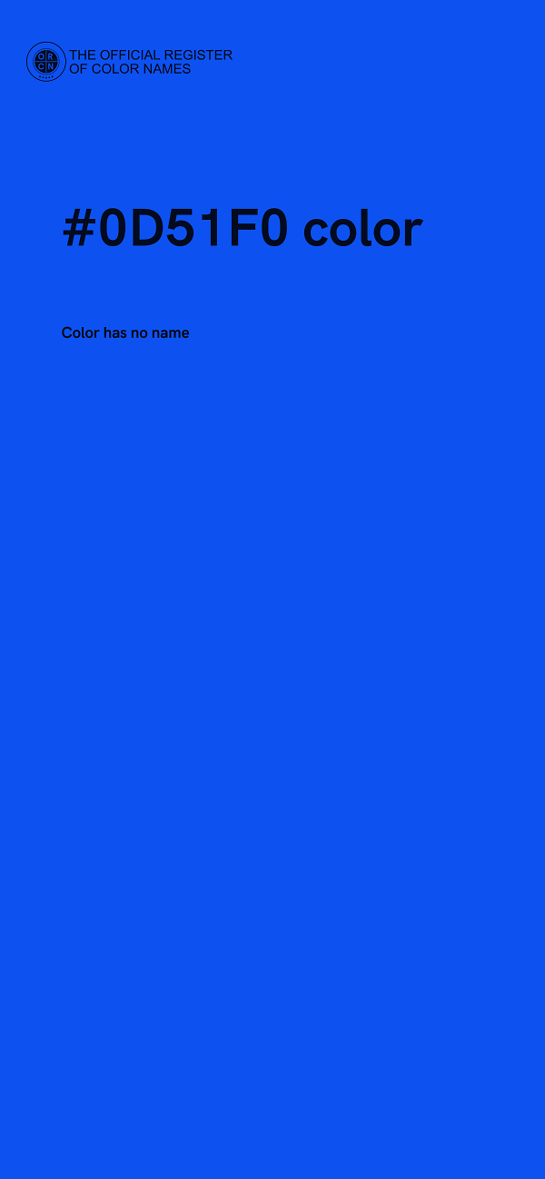 #0D51F0 color image