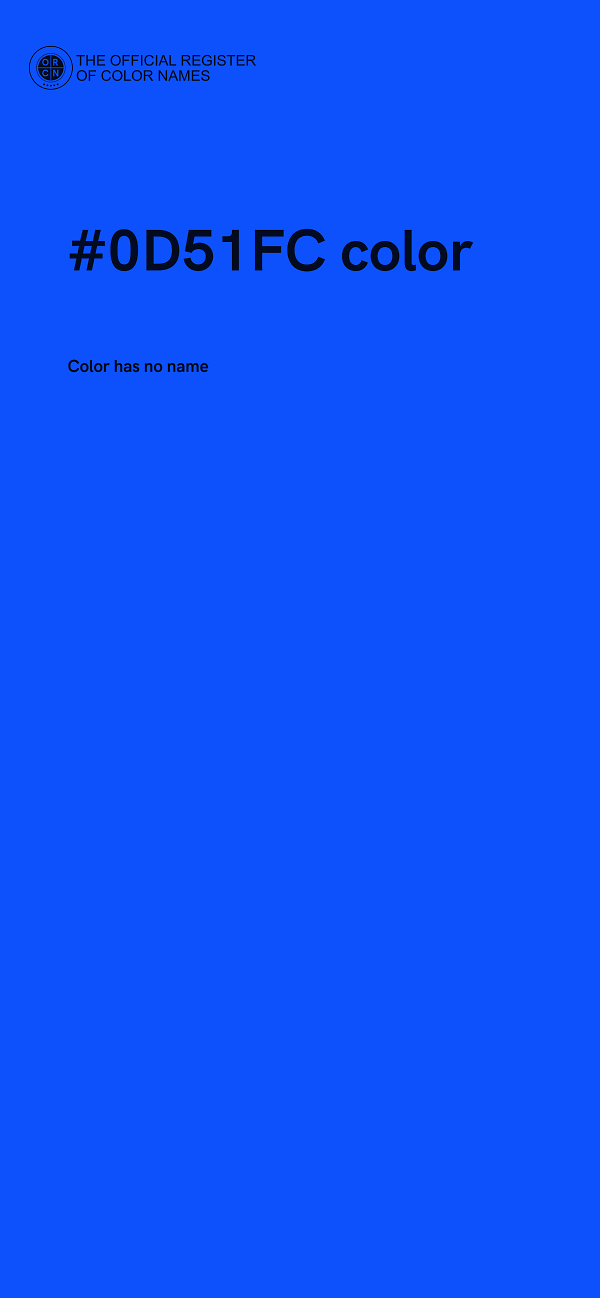 #0D51FC color image