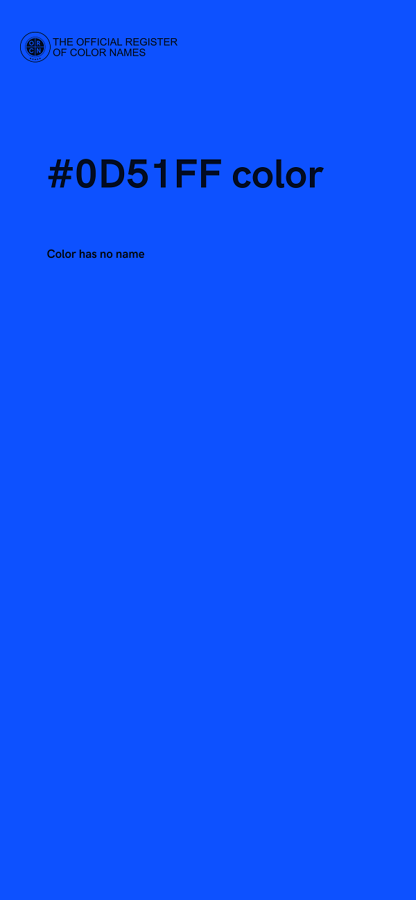 #0D51FF color image