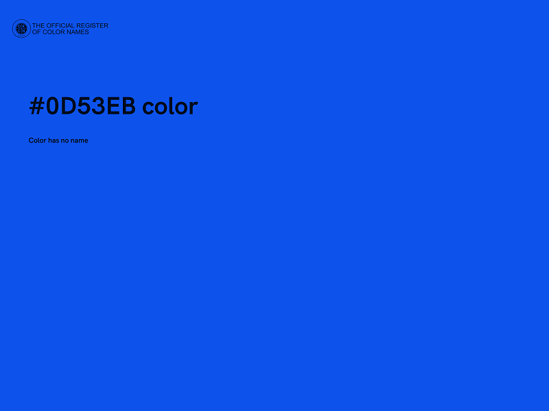 #0D53EB color image