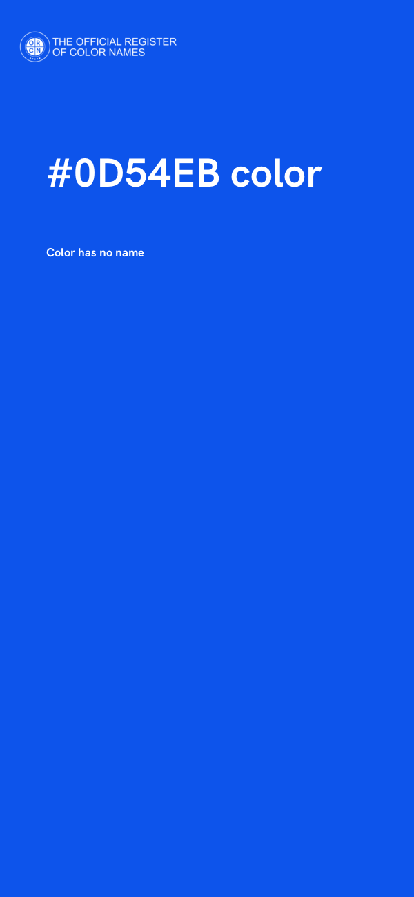 #0D54EB color image