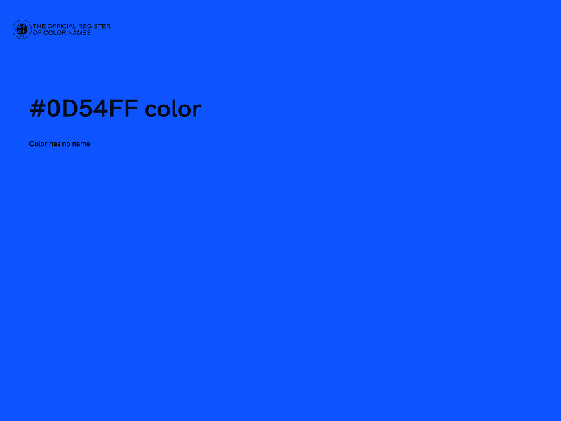 #0D54FF color image