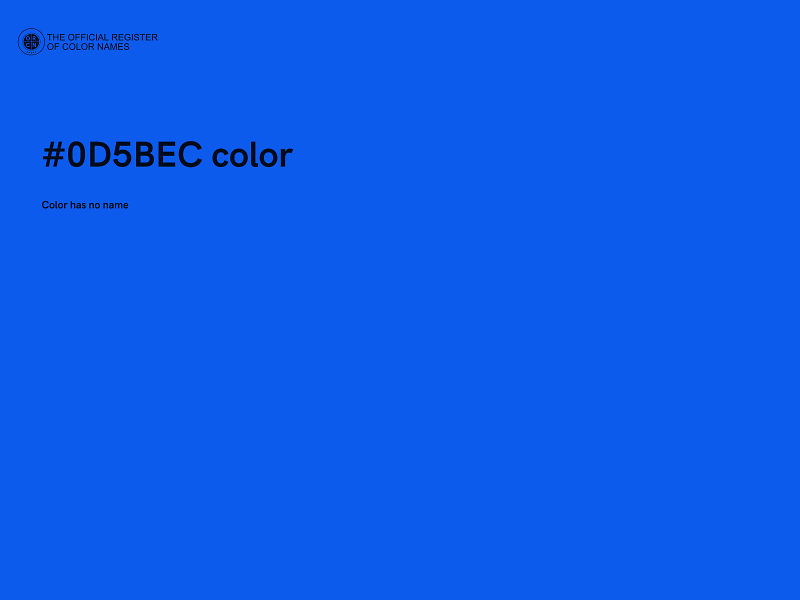 #0D5BEC color image