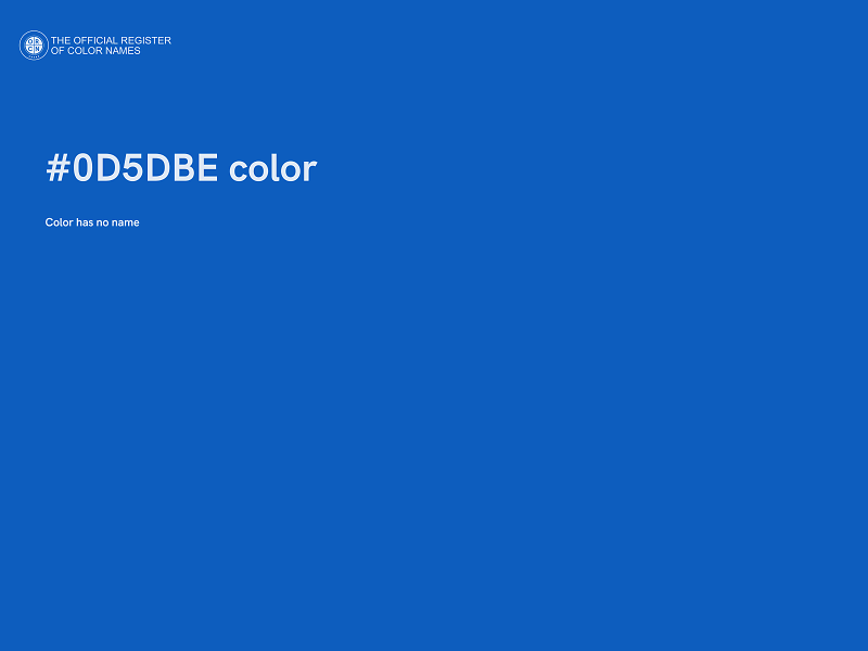 #0D5DBE color image