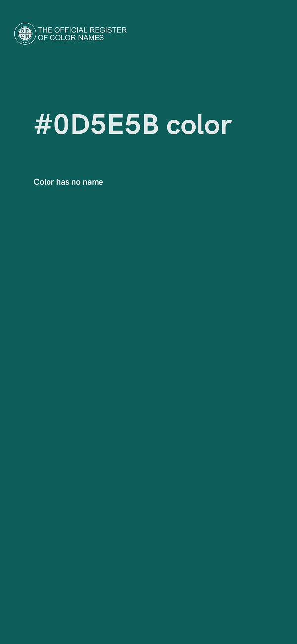 #0D5E5B color image