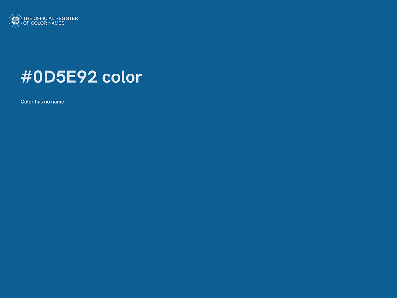 #0D5E92 color image