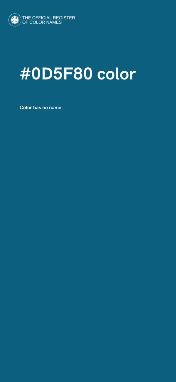 #0D5F80 color image