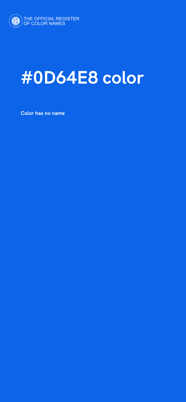 #0D64E8 color image