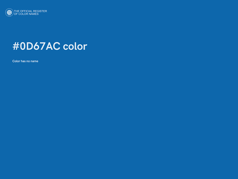 #0D67AC color image