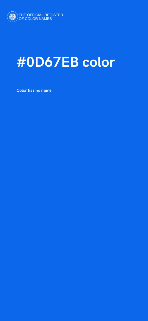 #0D67EB color image
