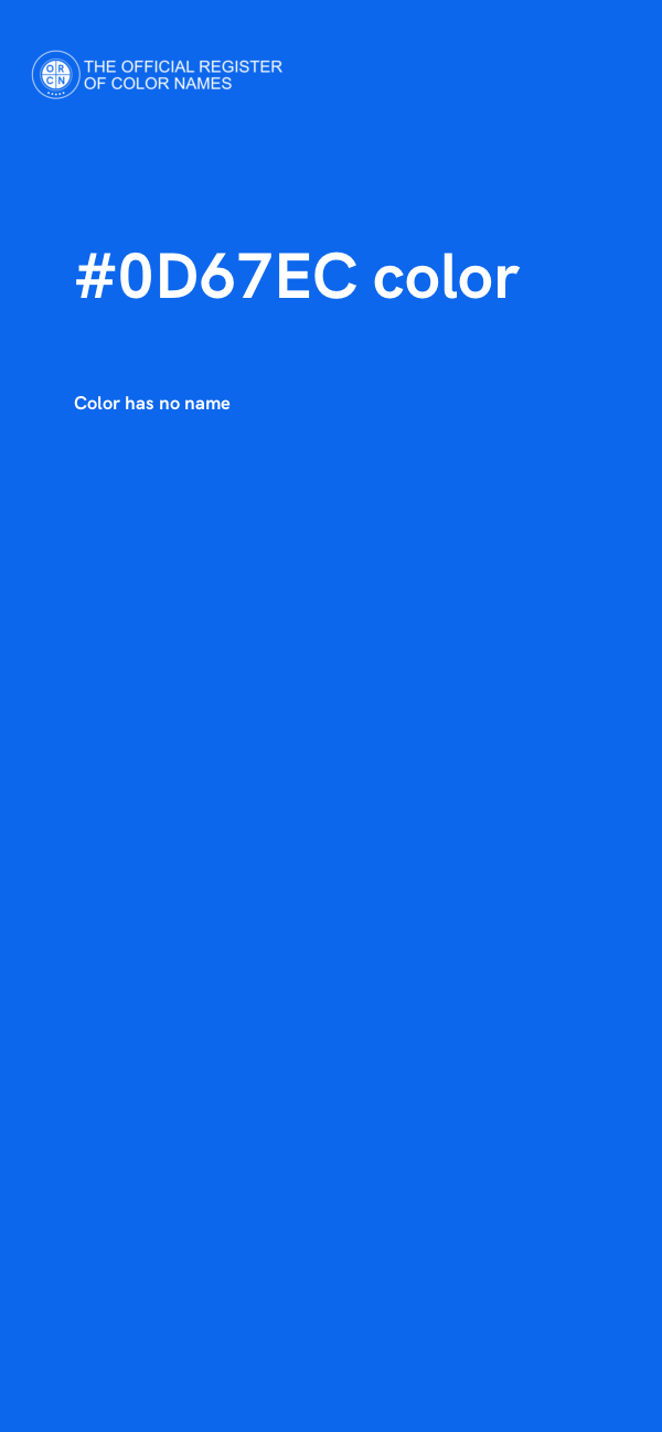 #0D67EC color image