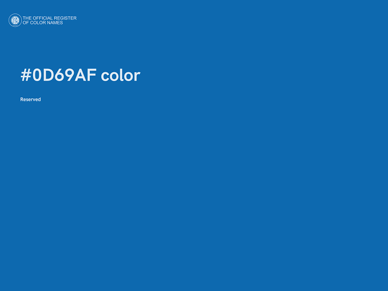 #0D69AF color image