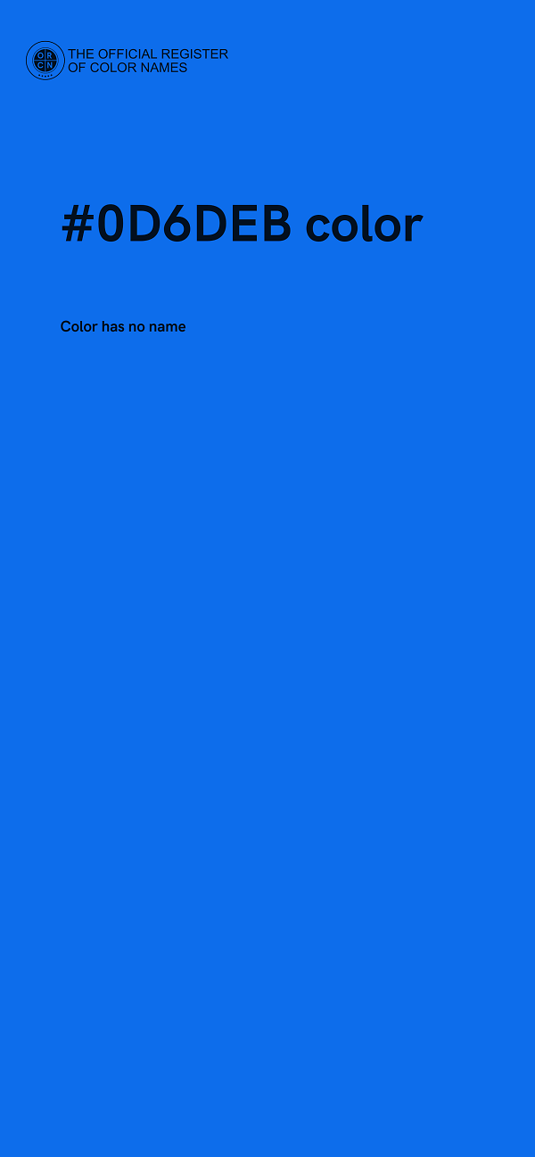#0D6DEB color image