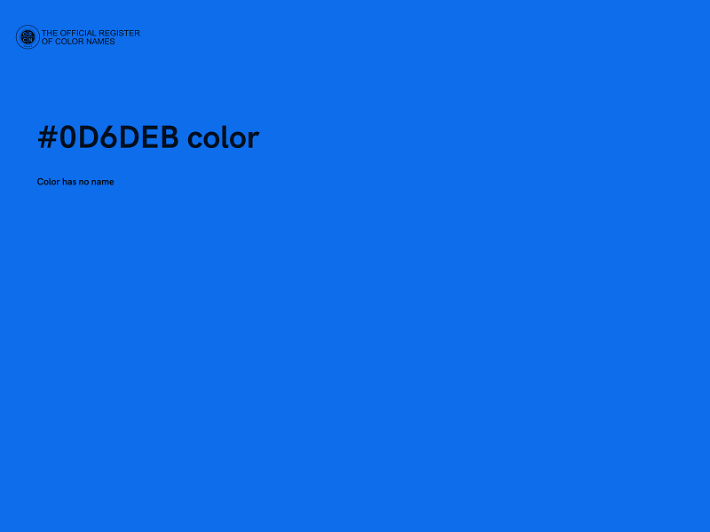 #0D6DEB color image