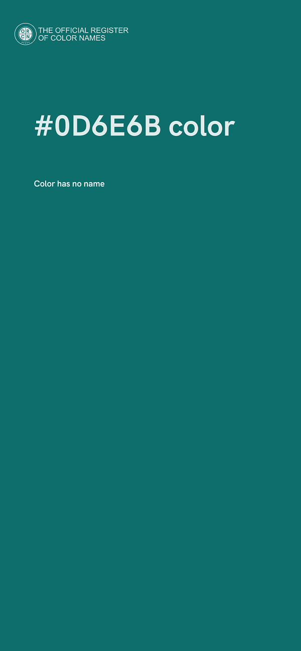 #0D6E6B color image