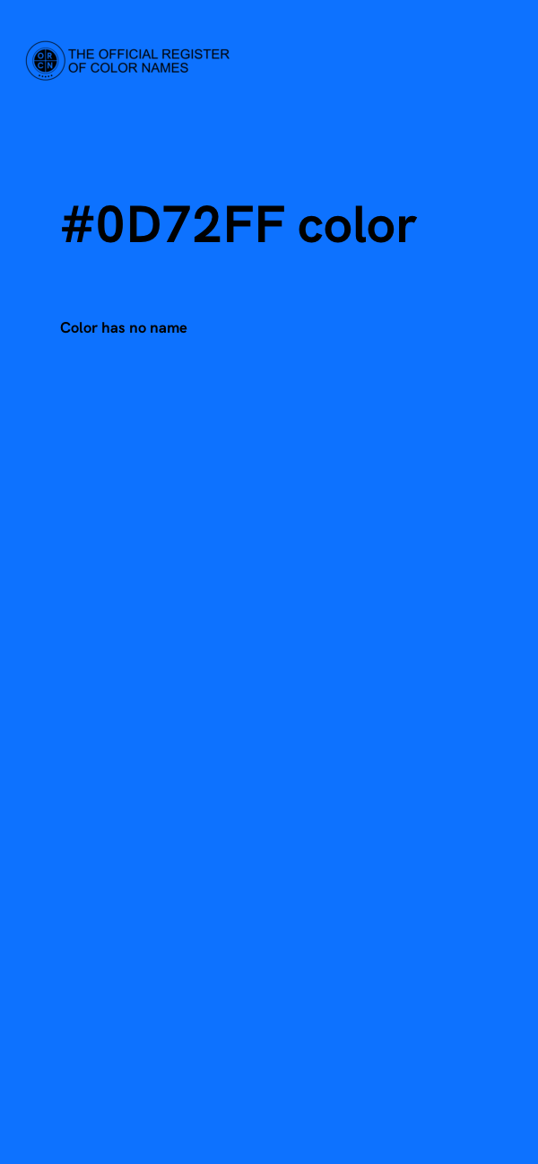 #0D72FF color image