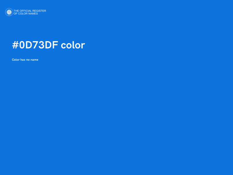 #0D73DF color image