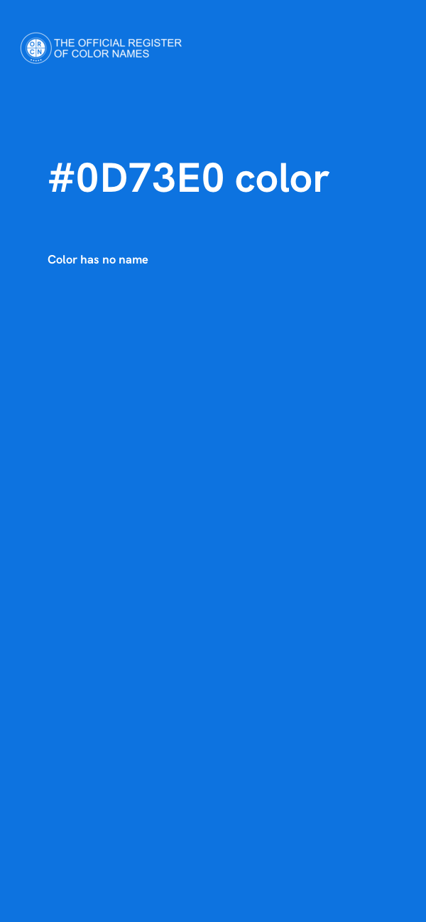 #0D73E0 color image