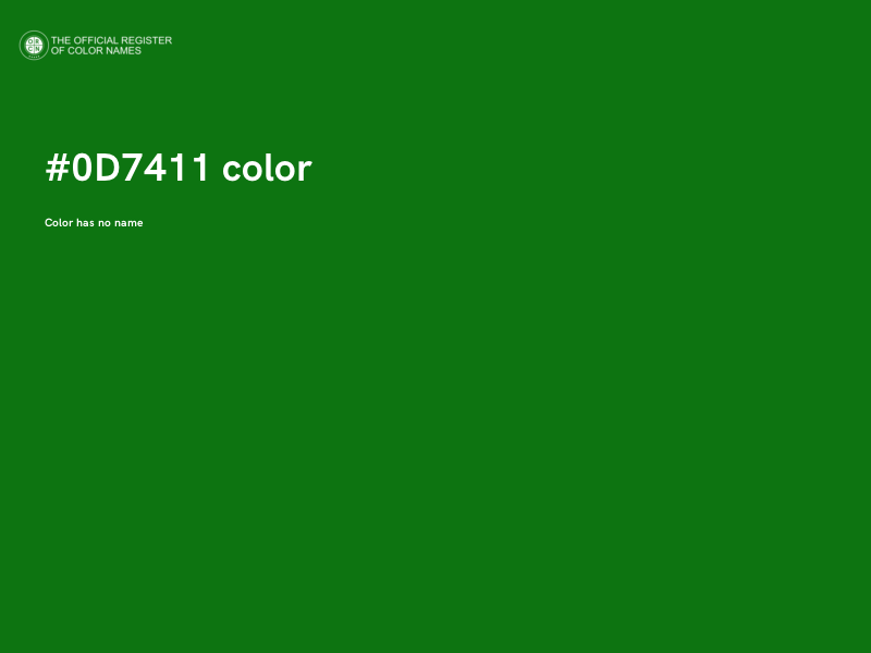 #0D7411 color image