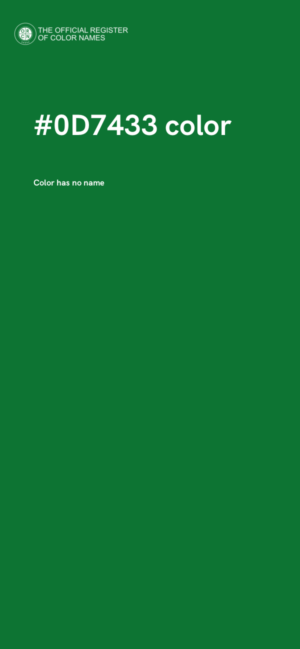 #0D7433 color image