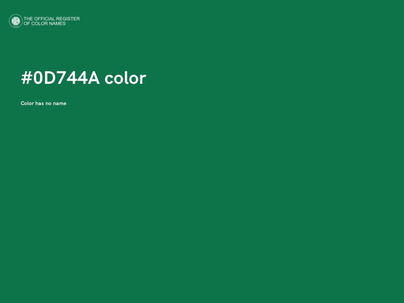 #0D744A color image