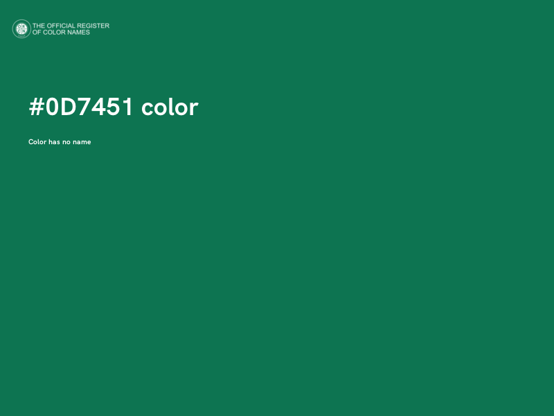 #0D7451 color image